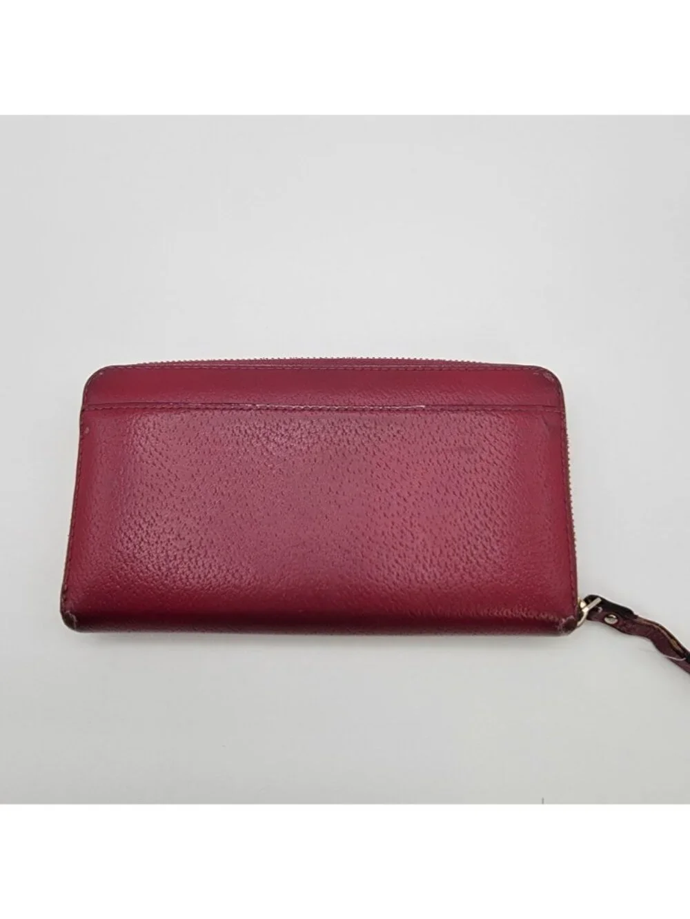 Kate Spade New York Burgundy Pebbled Leather Neda Zip-Around Wallet